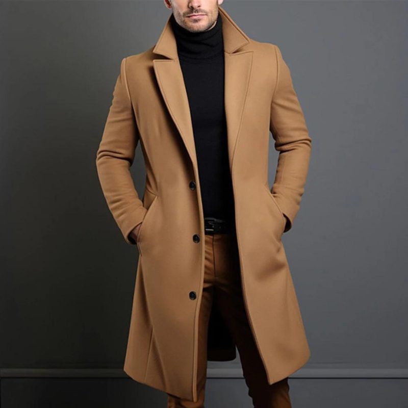 R&B | Langer lässiger Wintermantel für Herren