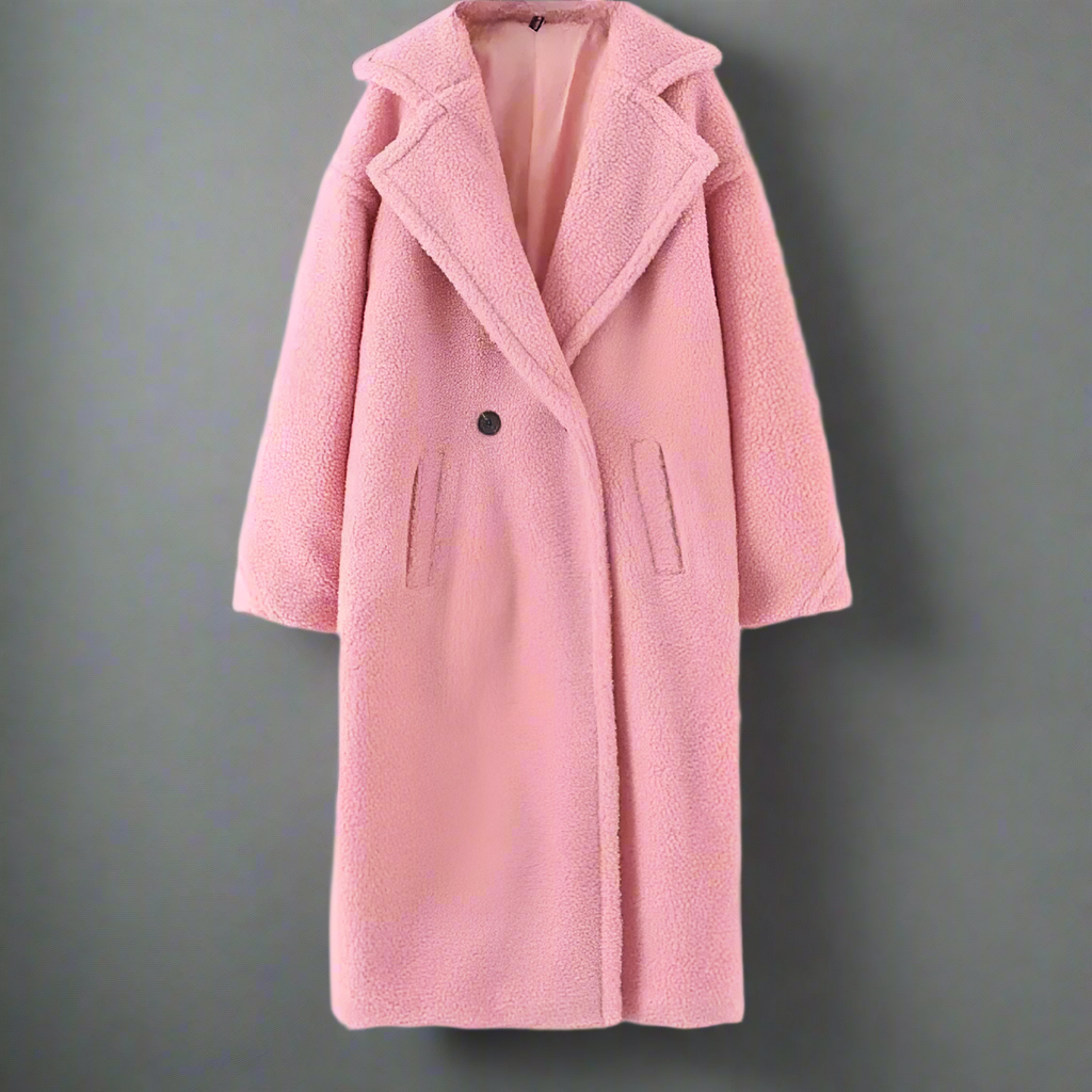 R&B | Mantel - Langer Oversized-Schnitt - Weicher Teddy-Fleece - Reverskragen - Warm und Bequem