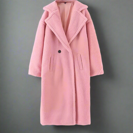 R&B | Mantel - Langer Oversized-Schnitt - Weicher Teddy-Fleece - Reverskragen - Warm und Bequem