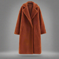 R&B | Teddy Mantel Langer Faux Shearling Lässiger Schnitt Eleganter Reverskragen