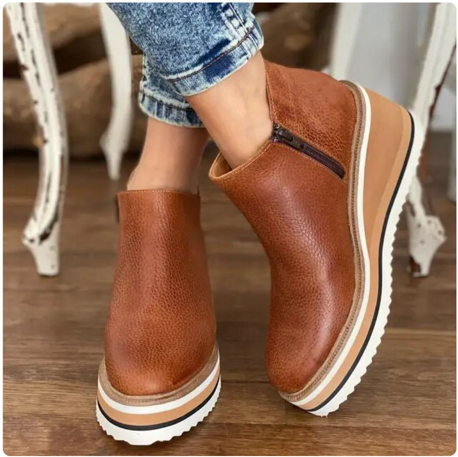 Keilabsätze - Orthopädisch - Plattform - Stiefeletten - Damenstiefel R&B