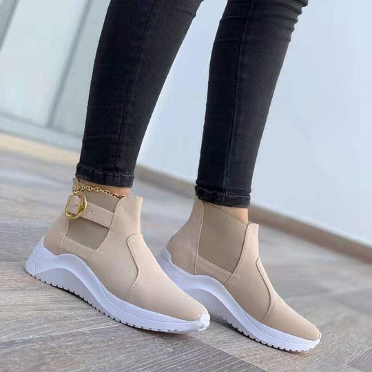 R&B | Elegante Plateau-Stiefeletten für Frauen – Trendy & Vielseitiger Stil
