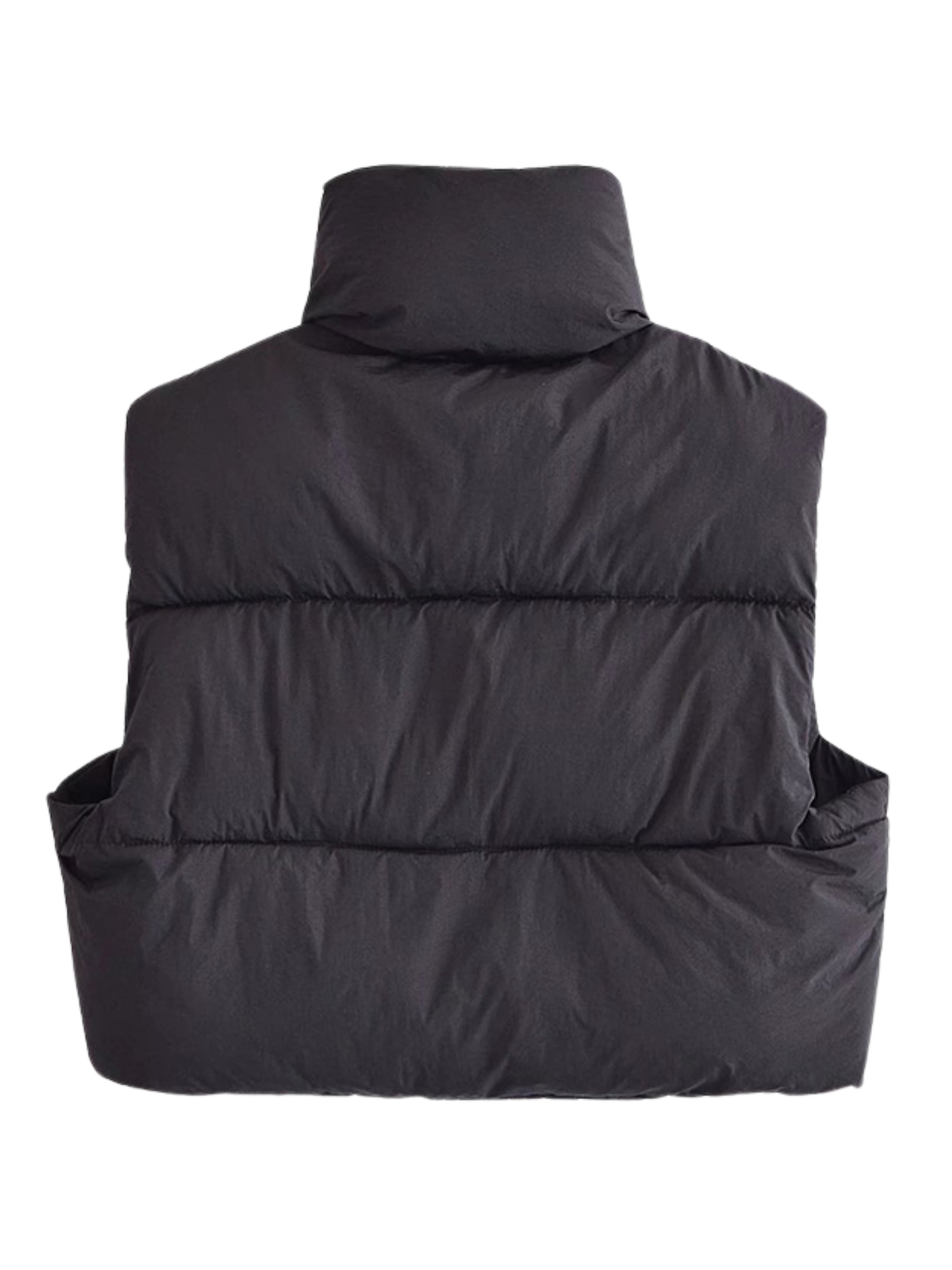 R&B | Kurz Geschnittene Puffjacke - Hochkragen Reißverschluss-Design