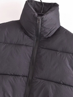 R&B | Kurz Geschnittene Puffjacke - Hochkragen Reißverschluss-Design