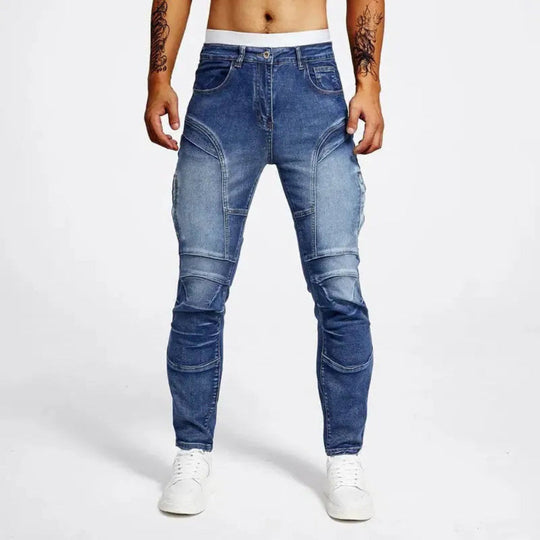 R&B | Fit Moto Jeans Aus Premium Stretch-Denim mit Panel-Nähten