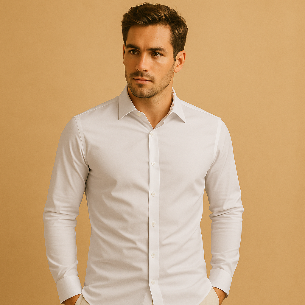 R&B | Herren-Fit-Shirt mit Reverskragen - Hemden