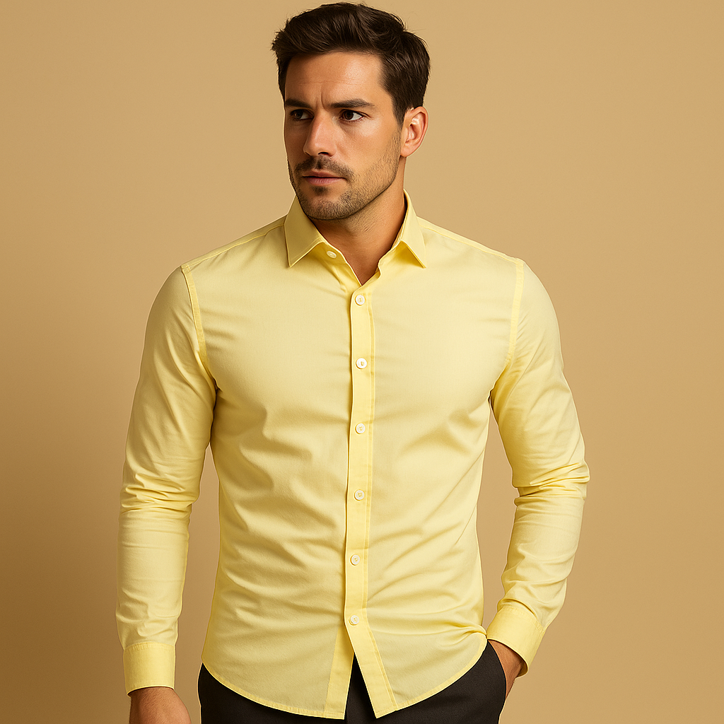 R&B | Herren-Fit-Shirt mit Reverskragen - Hemden