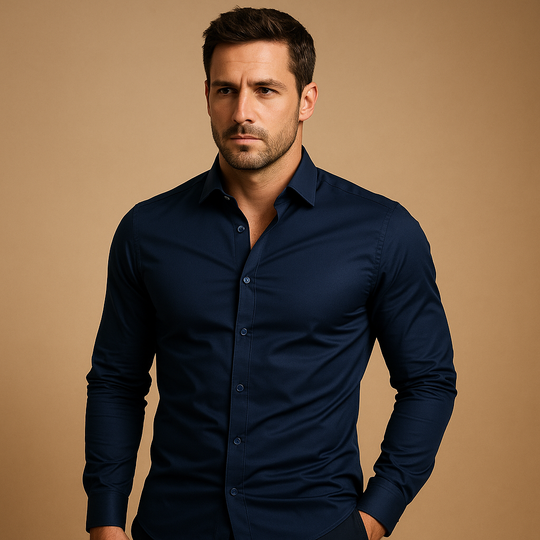 R&B | Herren-Fit-Shirt mit Reverskragen - Hemden