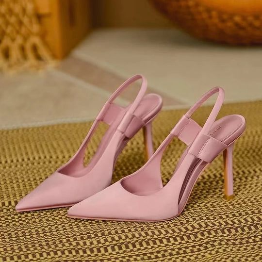 Slingback-Absätze - Spitzenzehen - Hoher Absatz - Slingback-Pumps - Damenabsätze Heidi Mode