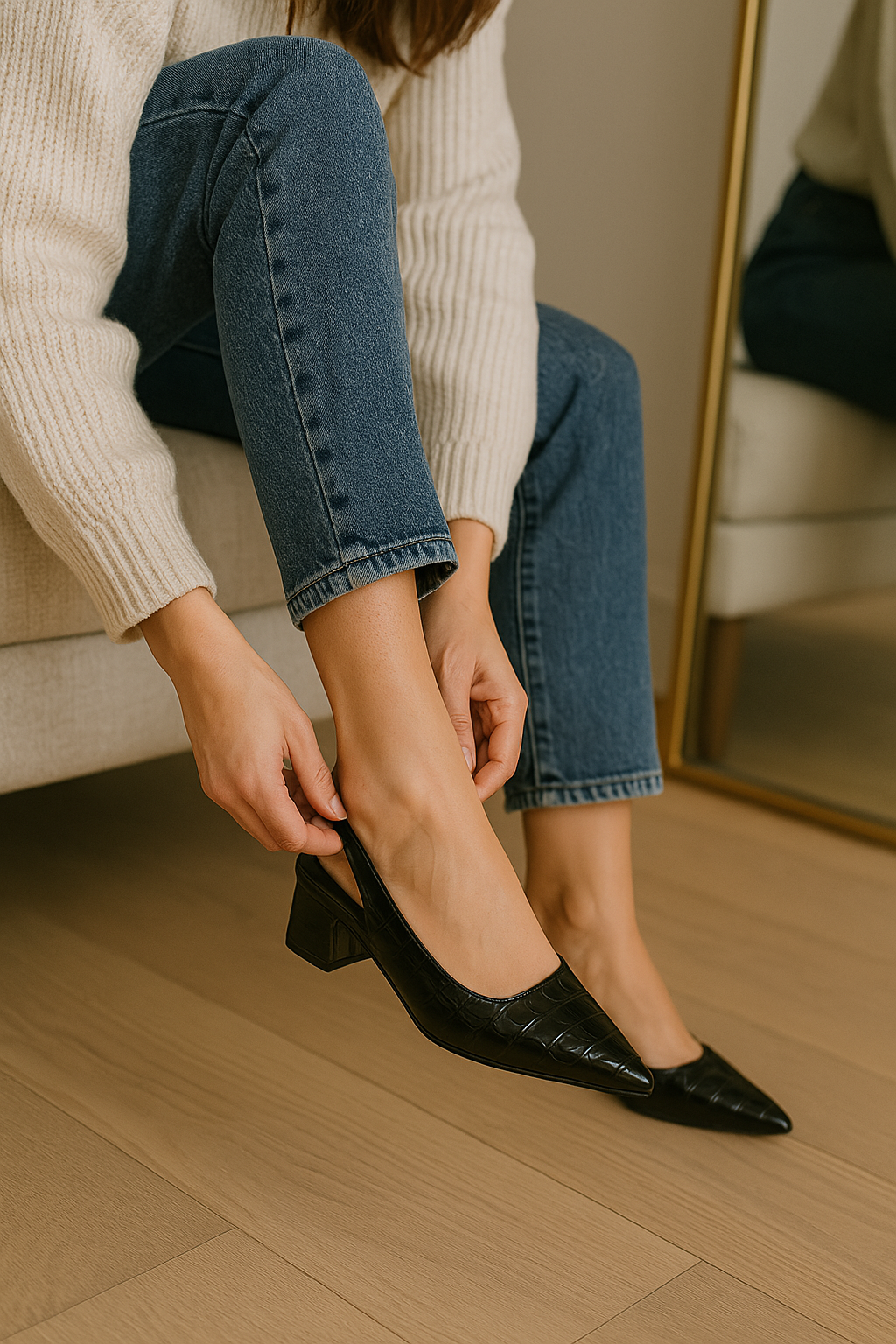 Slingback-Pumps mit Blockabsatz - Annika R&B