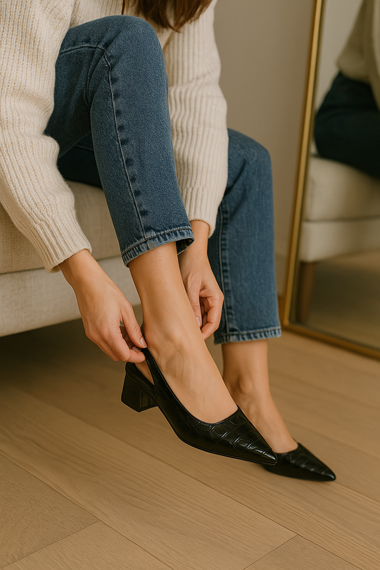 Slingback-Pumps mit Blockabsatz - Annika R&B