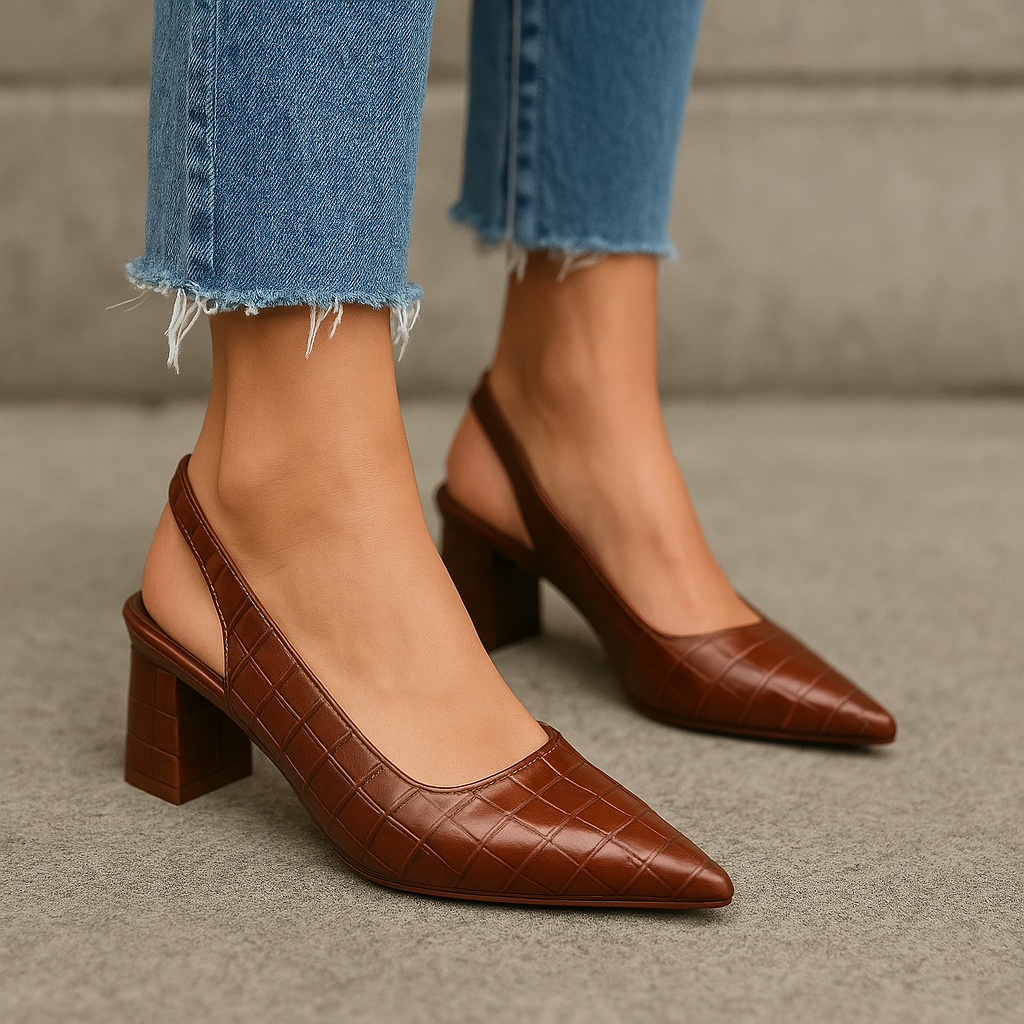 Slingback-Pumps mit Blockabsatz - Annika R&B