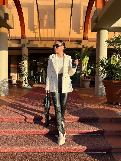 R&B | Blazer mit Eleganter Textur für Frauen