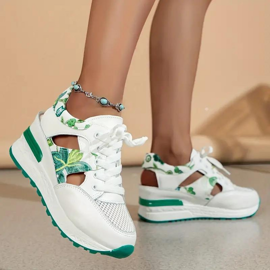Sneaker Sandalen - Schnürschuhe - Ausschnitt - Keilabsätze - Sommerschuhe R&B