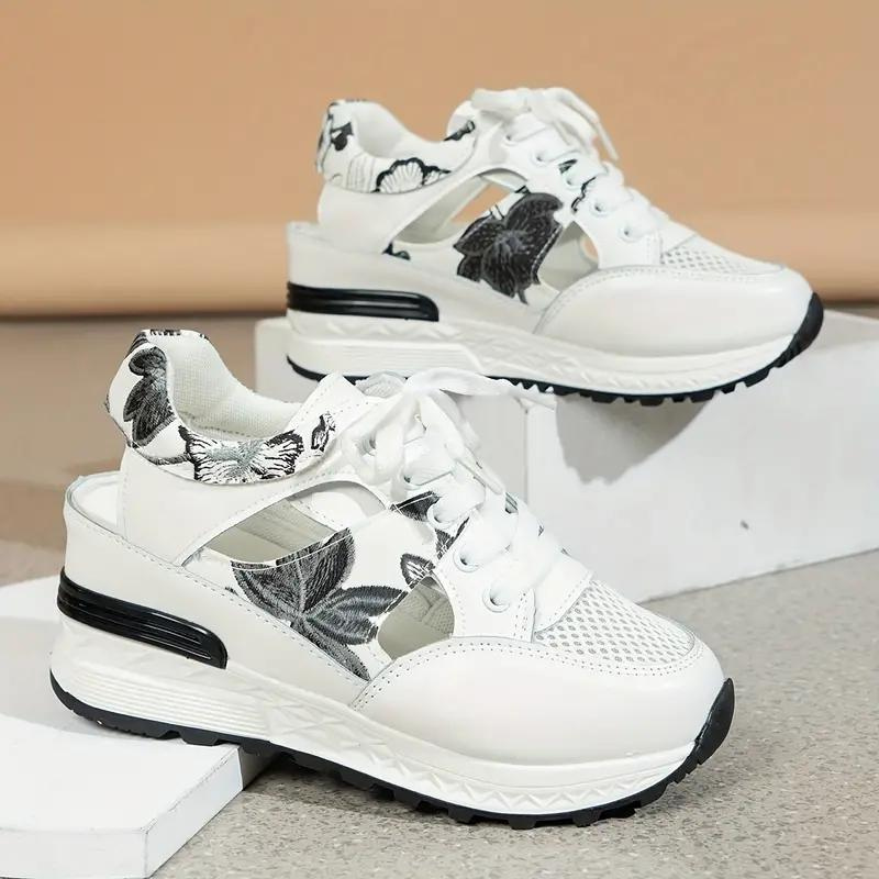 Sneaker Sandalen - Schnürschuhe - Ausschnitt - Keilabsätze - Sommerschuhe R&B
