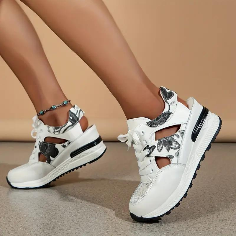 Sneaker Sandalen - Schnürschuhe - Ausschnitt - Keilabsätze - Sommerschuhe R&B