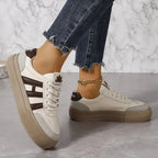 Sneaker | 3 Streifen | Schnürung | Weiße Sneaker | Damenschuhe R&B