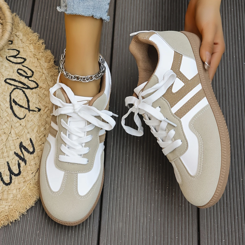 Sneakers | Beige | Schnürsenkel | Lässige Sneakers | Damenschuhe R&B