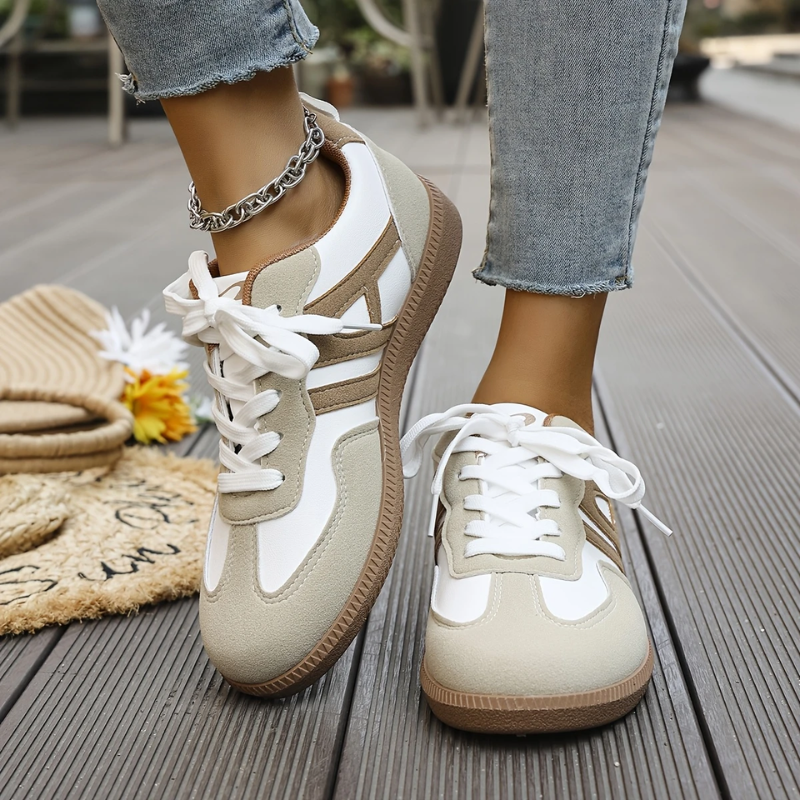 Sneakers | Beige | Schnürsenkel | Lässige Sneakers | Damenschuhe R&B