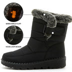 Schneestiefel | Warm | Zum Hineinschlüpfen | Mit Fell gefütterte Stiefel | Winterstiefel R&B