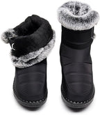 Schneestiefel | Warm | Zum Hineinschlüpfen | Mit Fell gefütterte Stiefel | Winterstiefel R&B