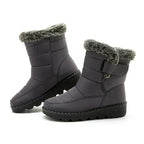 Schneestiefel | Warm | Zum Hineinschlüpfen | Mit Fell gefütterte Stiefel | Winterstiefel R&B