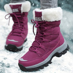 Schneestiefel | Mit Fell gefüttert | Schnürschuhe | Winterstiefel | Damenstiefel R&B