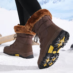 Schneestiefel | Mit Fell gefüttert | Schnürschuhe | Winterstiefel | Damenstiefel R&B