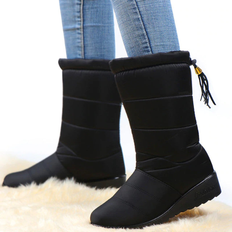 R&B | Damen Wasserdichte Winter Warme Baumwollstiefel