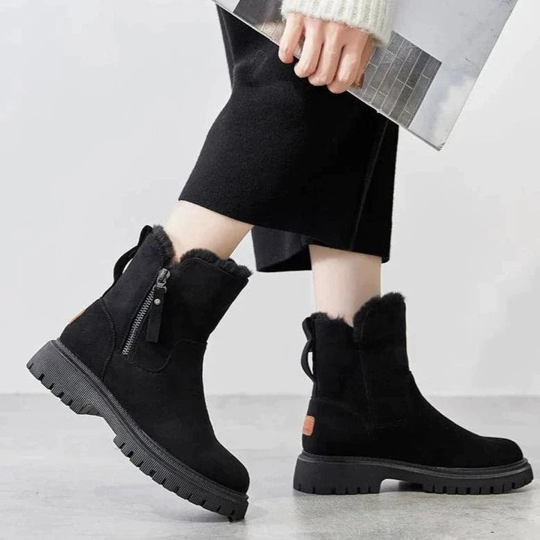 R&B | Warme Damenstiefel mit Reißverschluss