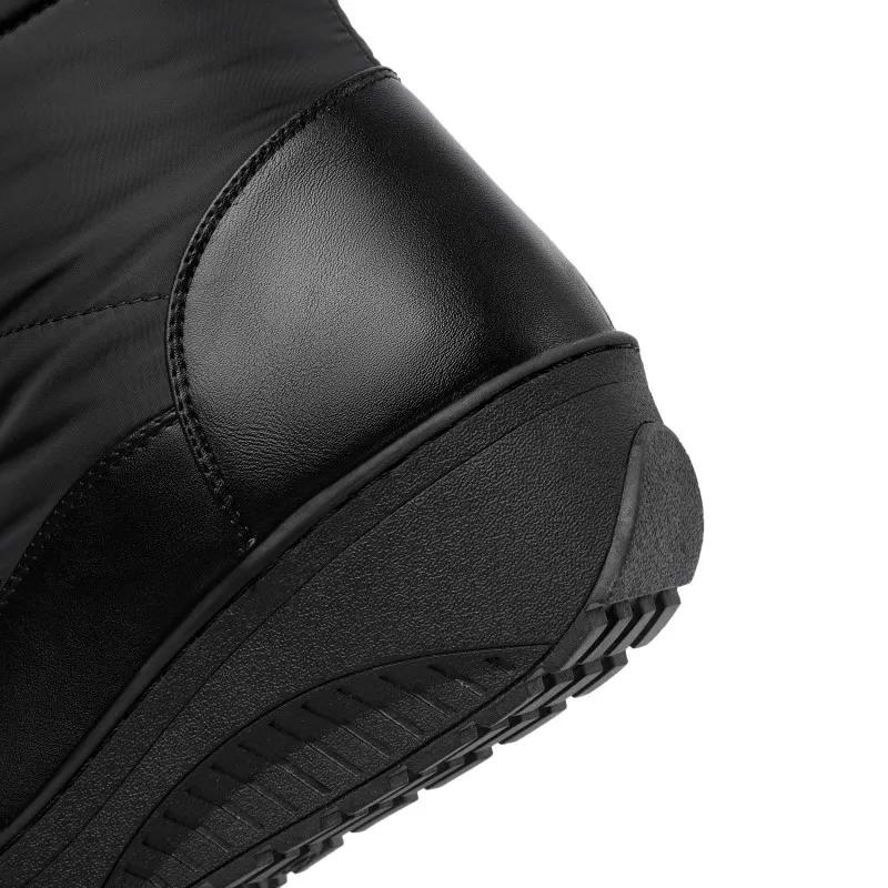 Warme rutschfeste aus Pelz gefütterte kniehohe Stiefel R&B