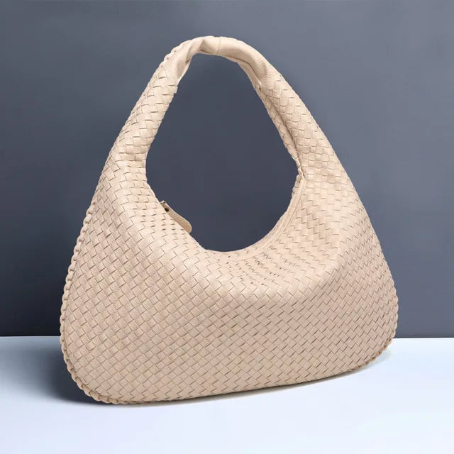 R&B | Vintage Umhängetasche Damen Geflochtene Handtasche mit Reißverschluss Im Sale