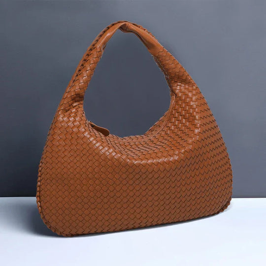 R&B | Vintage Umhängetasche Damen Geflochtene Handtasche mit Reißverschluss Im Sale
