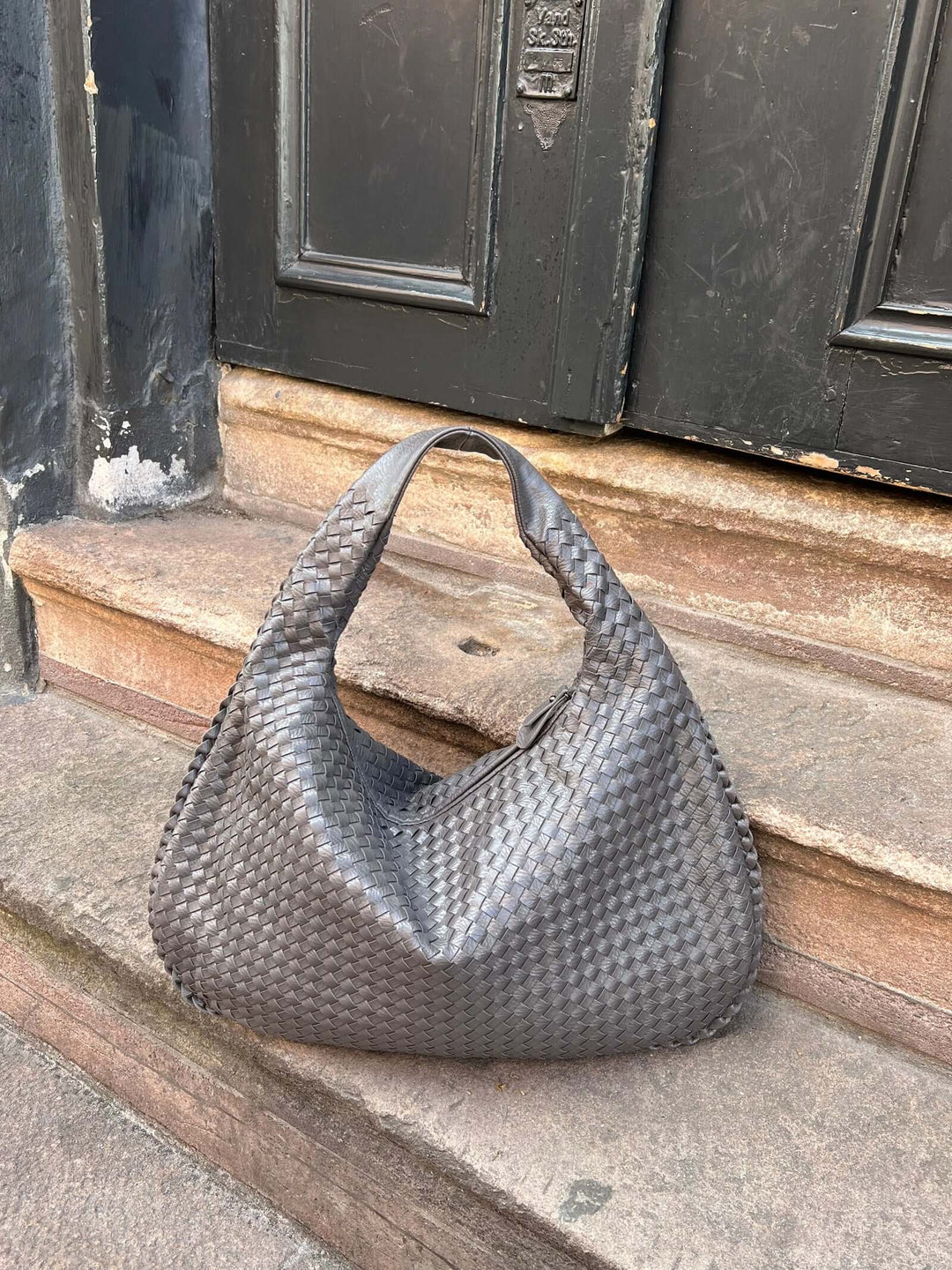 R&B | Vintage Umhängetasche Damen Geflochtene Handtasche mit Reißverschluss Im Sale