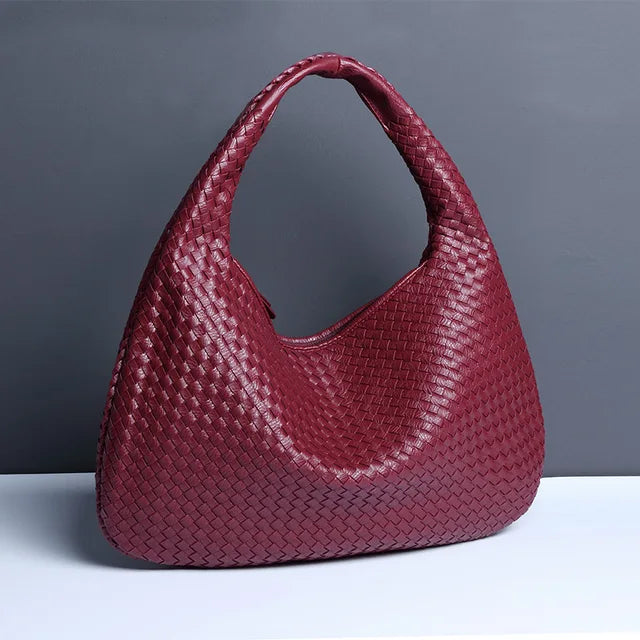 R&B | Vintage Umhängetasche Damen Geflochtene Handtasche mit Reißverschluss Im Sale