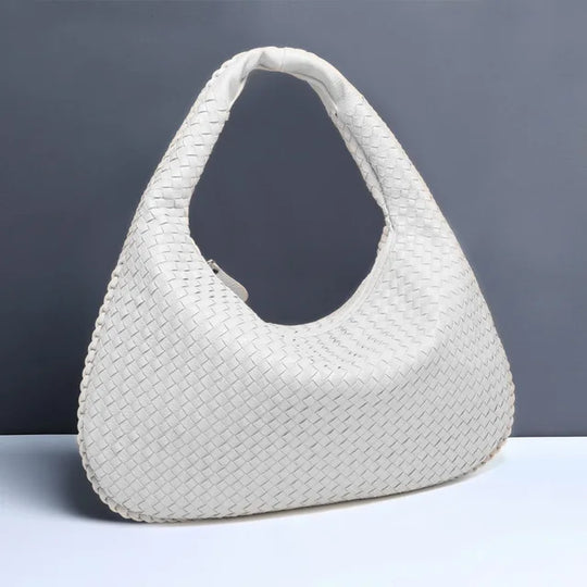 R&B | Vintage Umhängetasche Damen Geflochtene Handtasche mit Reißverschluss Im Sale