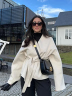 R&B | Kimono Jacke Eleganter Cardigan mit Bindegürtel