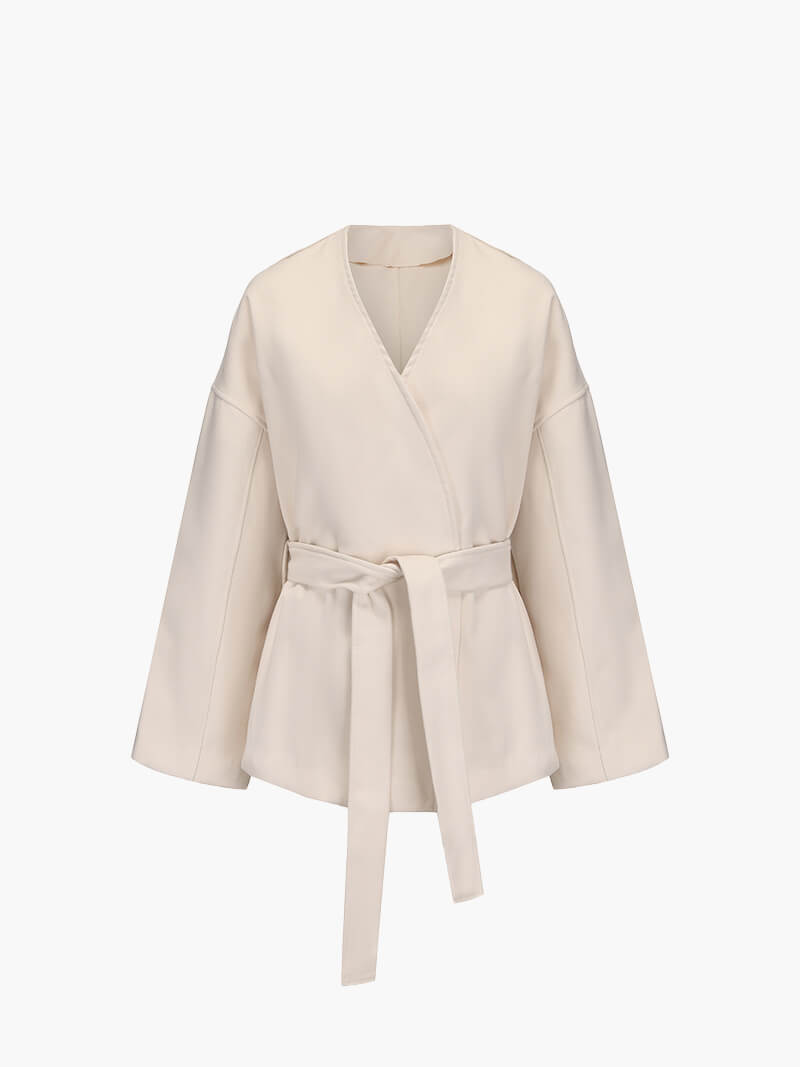 R&B | Kimono Jacke Eleganter Cardigan mit Bindegürtel
