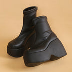 R&B | Plattform Stiefel – High Heel – Sock Fit – Chunky Sohle – Modisch Vorwärts