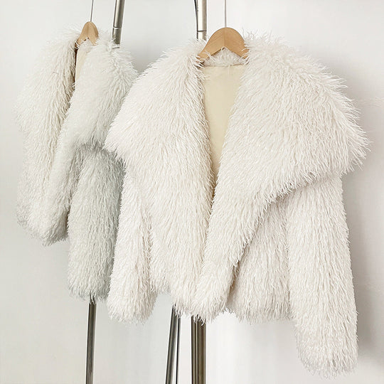 R&B | Gemütlicher Curl Kunstpelz Mantel