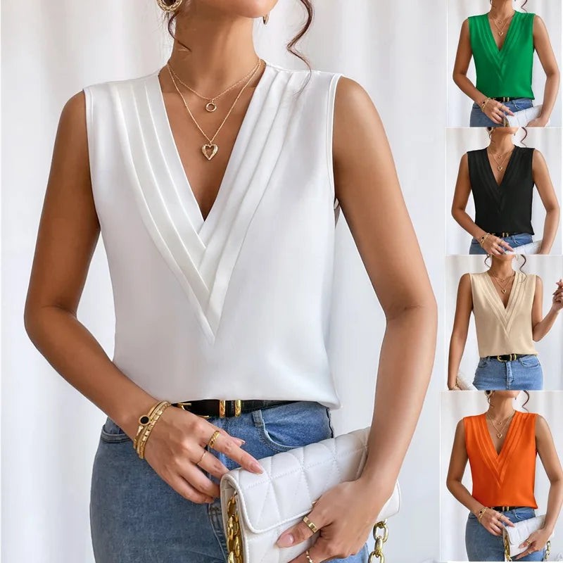 Elegante ärmellose Bluse