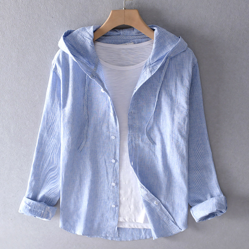 R&B | Damen Luftige Weiche Bluse mit Kapuze Taschen