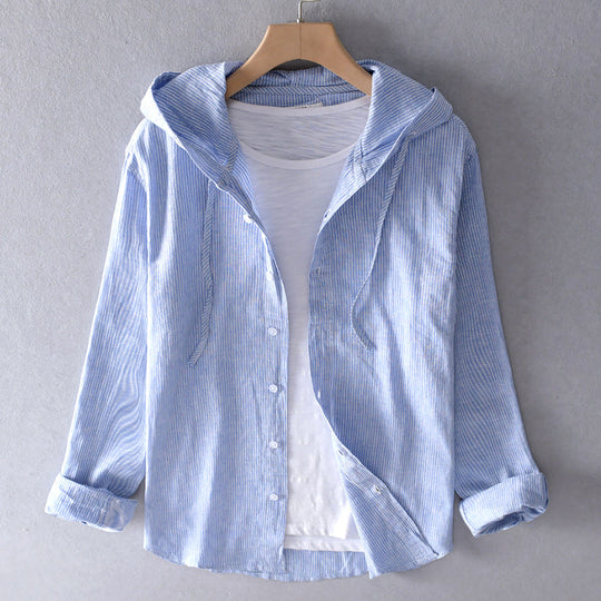 R&B | Damen Luftige Weiche Bluse mit Kapuze Taschen
