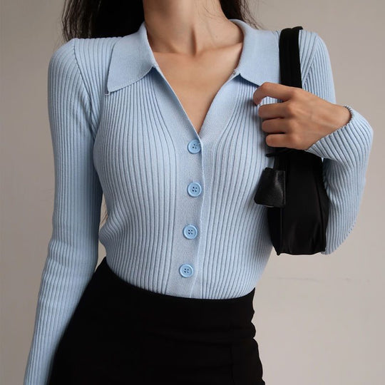 R&B | Ausschnitt Damen Slim-Fit Top