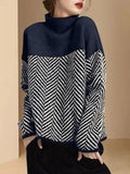 R&B | Geteilter Weicher Pullover mit Mittlerem Kragen