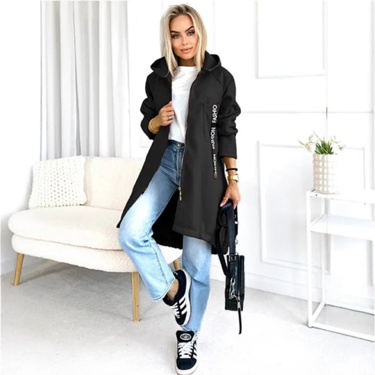 R&B | Fleece Hoodie Jacke - Damen Winterjacke