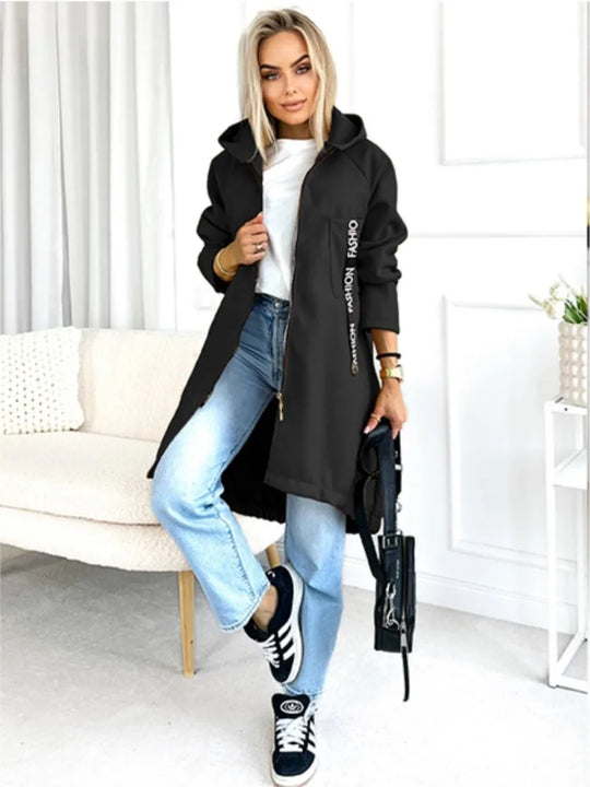 R&B | Fleece Hoodie Jacke - Damen Winterjacke
