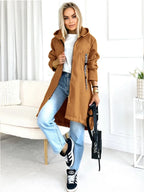R&B | Fleece Hoodie Jacke - Damen Winterjacke