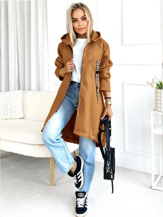 R&B | Fleece Hoodie Jacke - Damen Winterjacke