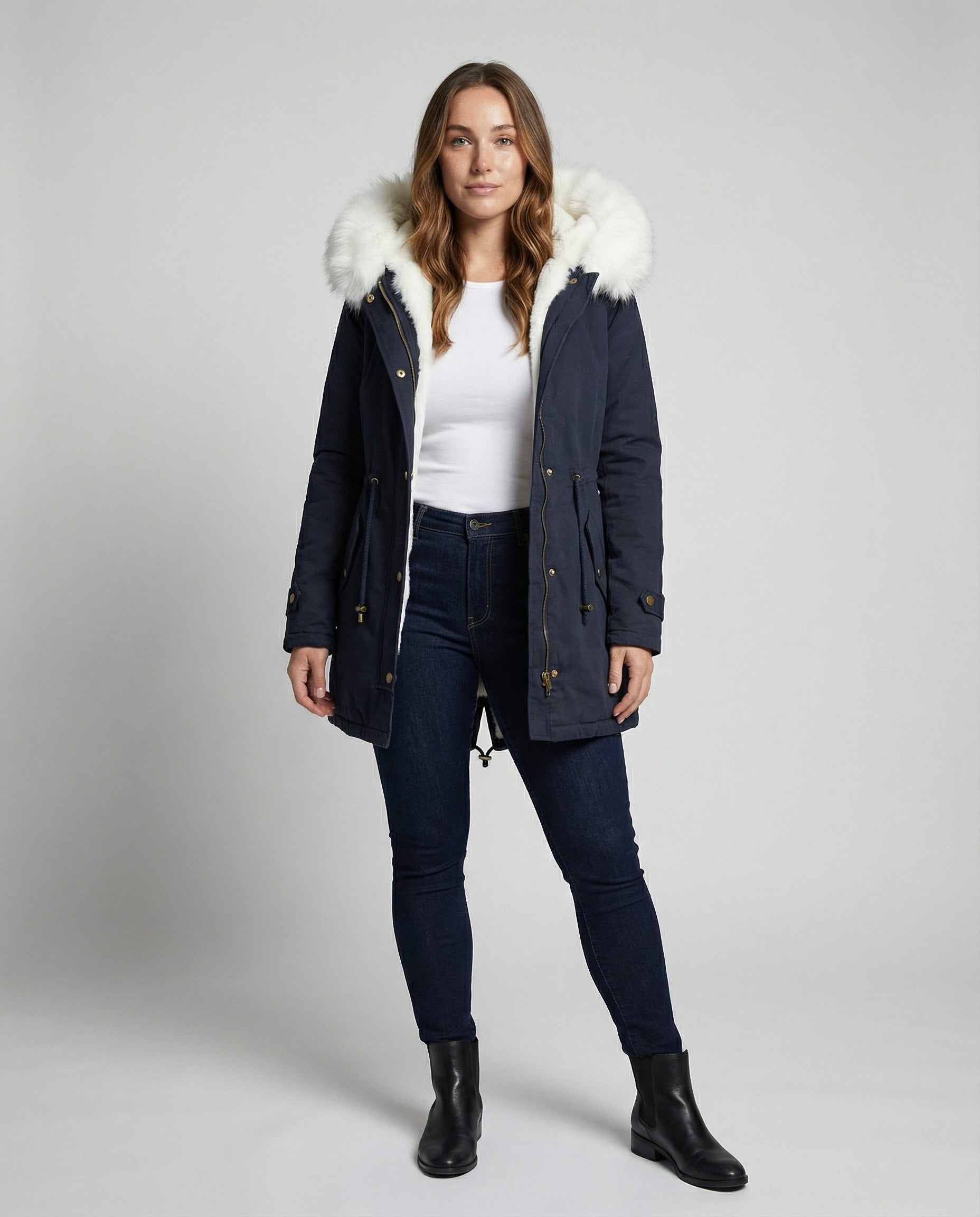 Warme Damen Winterjacke Mittellang | R&B